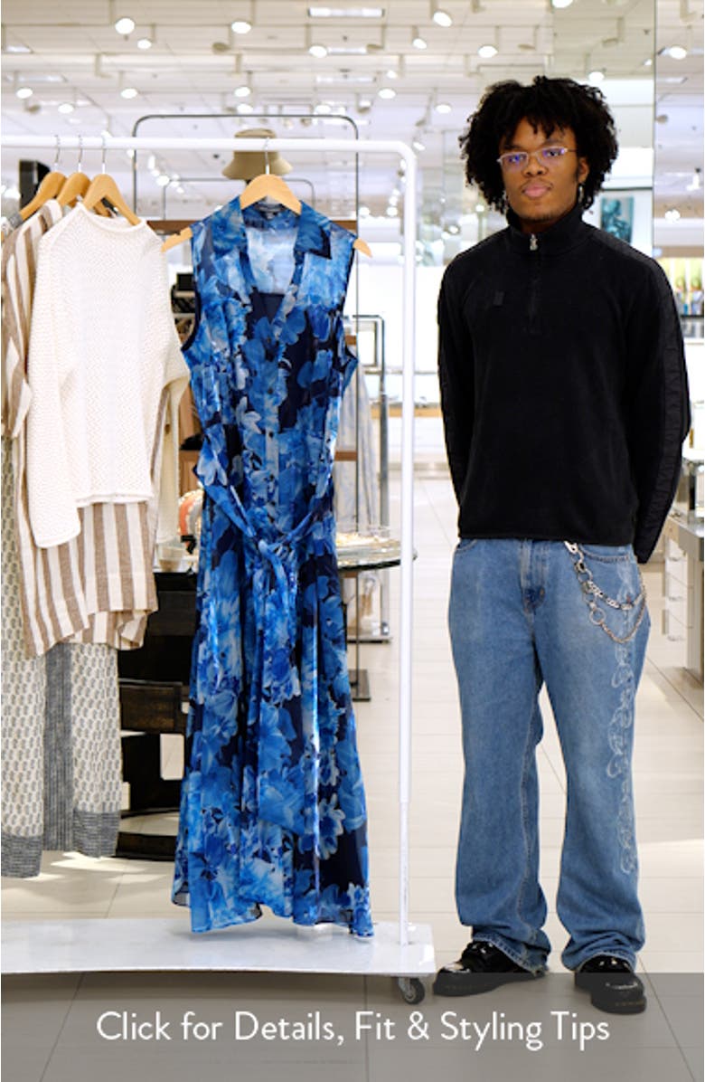 Floral Sleeveless Organza Gown, sales video thumbnail