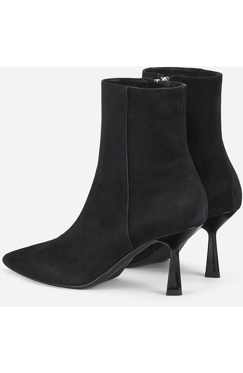 AGL Alla Bootie Heeled Ankle Boot in Velour, Alternate, color, Black