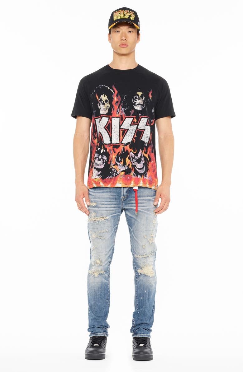 Cult of Individuality Kiss Crewneck Graphic T-Shirt, Alternate, color, 