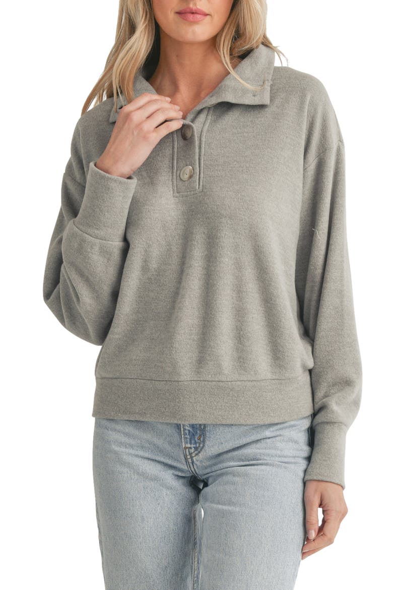 Henley Sweatshirt, Main, color, GREY