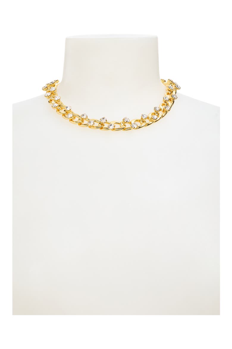 Galaxy 18k Gold Plated Cubic Zirconia Necklace, Alternate, color, GOLD