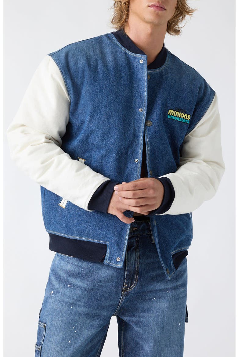 GJ x Minions Letterman Jacket, Main, color, GJMS-MEDIU