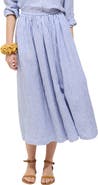 Alex Mill Sarah Stripe Linen Midi Skirt