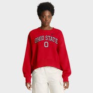 Nike Women's Nike Scarlet Ohio State Buckeyes Oversized Phoenix Arch Pullover Sweatshirt