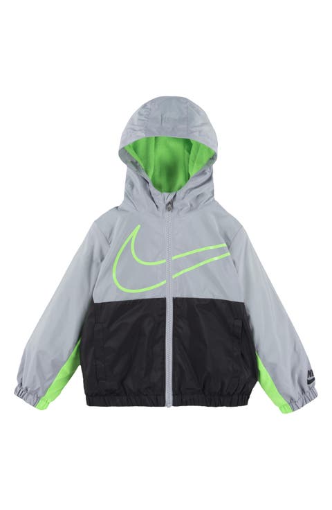 Kids' Swoosh Fleece Lined Windbreaker Jacket (Toddler)