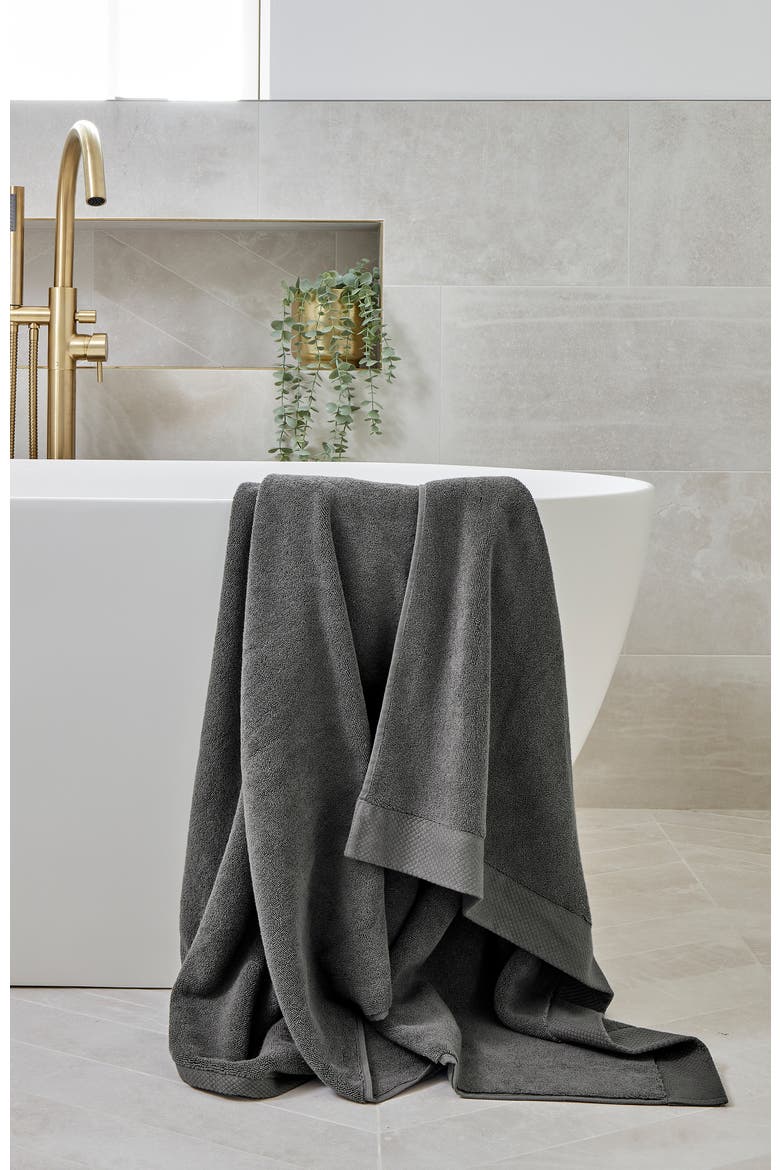 Luxe Heavyweight 100% Turkish Cotton Bath Towels, Alternate, color, Soot