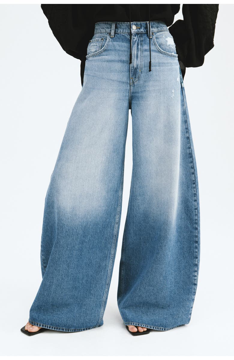 H&M Barrel Leg Regular Jeans, Alternate, color, Light Denim Blue