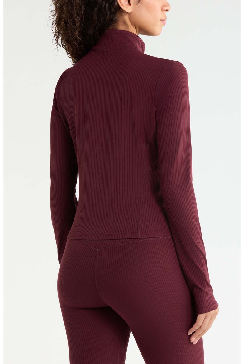 Thrive 2.0 Rib Full Zip Jacket, Alternate, color, BURGUNDY STEM