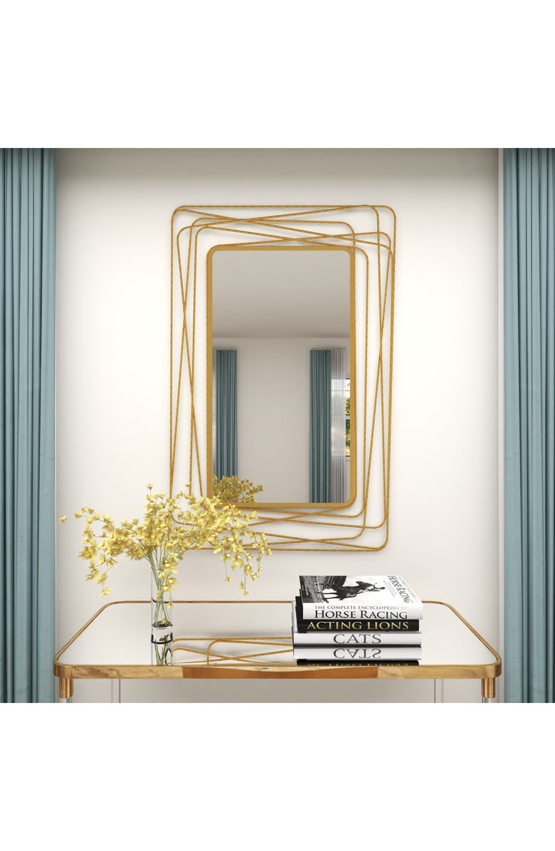 VIVIAN LUNE HOME Abstract Rectangular Wall Mirror, Alternate, color,
