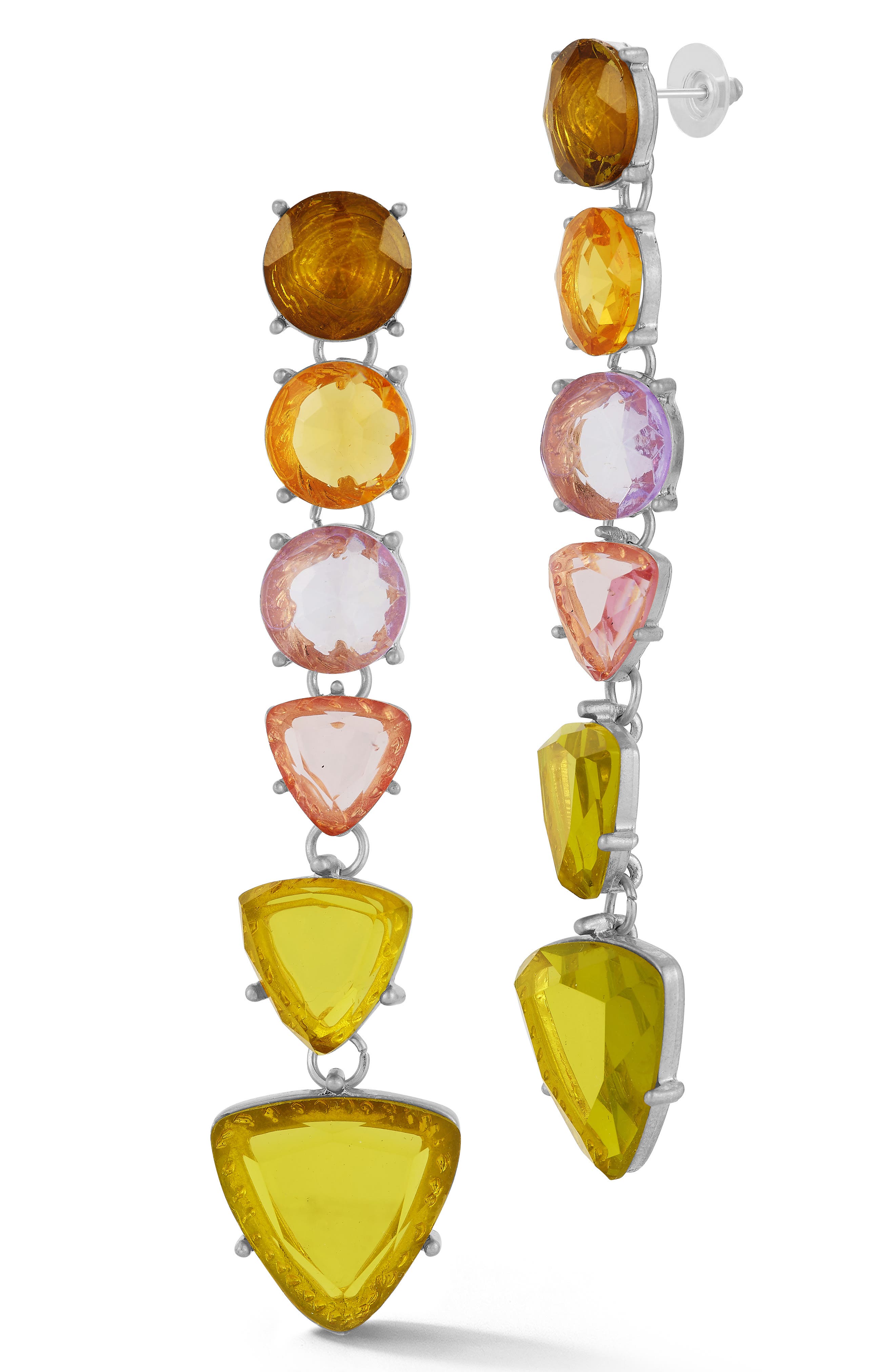 Cubic Zirconia Statement Drop Earrings