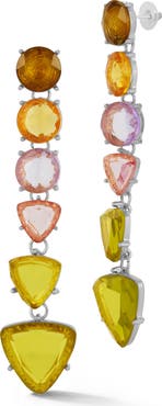 CHLOE AND MADISON Cubic Zirconia Statement Drop Earrings
