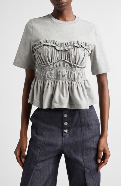 Vilde Shirred Peplum T-Shirt