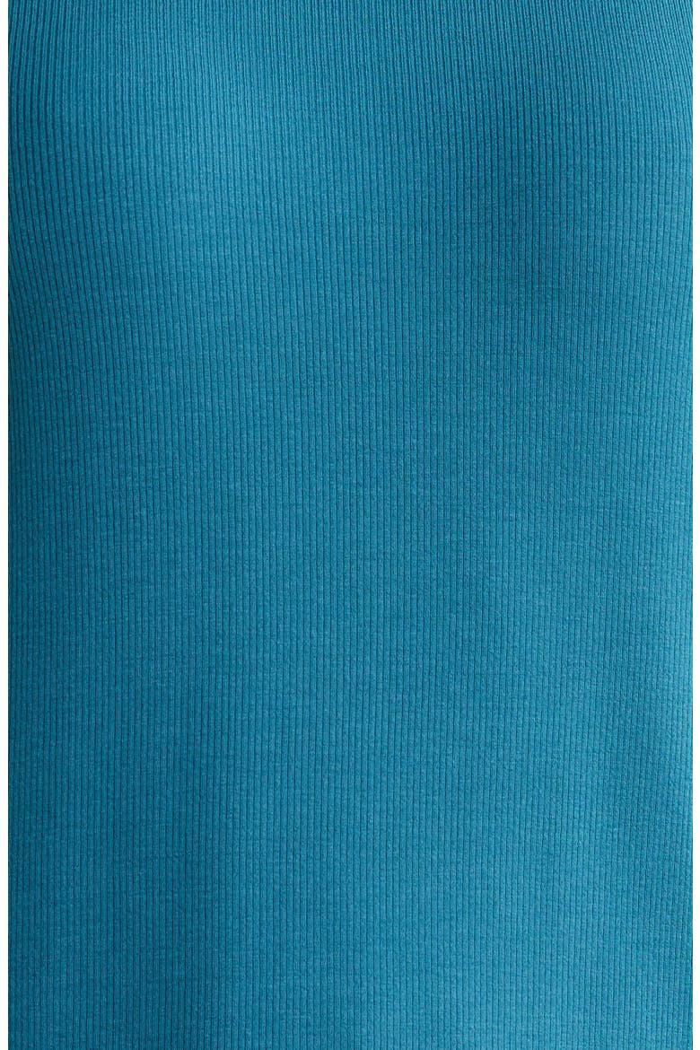 Moonlight Eco Easy Rib Short Pajamas, Alternate, color, TEAL FEATHER