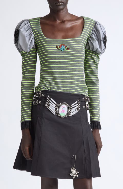 Pitch Striped Jersey Top
