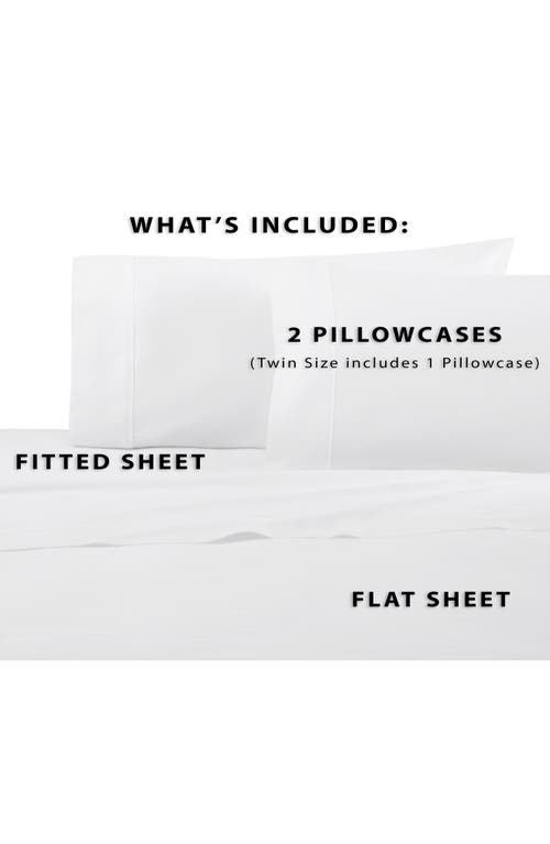 Martex Solid 400 Thread Count Cotton Sateen Sheet Set In White