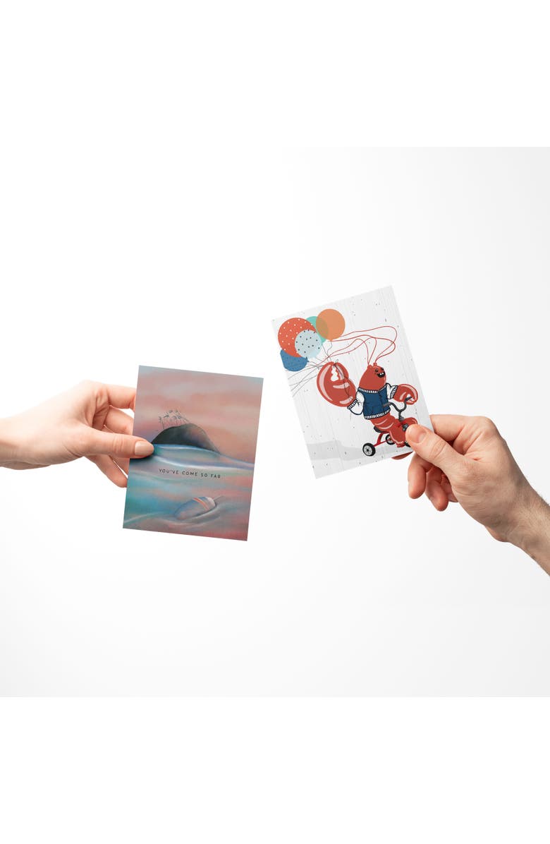 Ramus & Co Celebration/Graduation Assorted Greeting Card Pack (3ct) "Lobster, Pennant, Island", Alternate, color, Multi-Pack