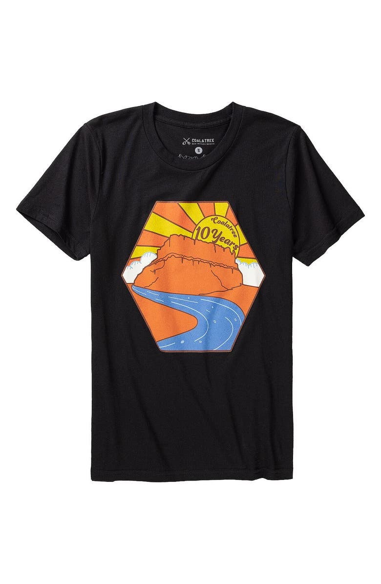 Coalatree 10 Year T-Shirt Decade Of Comfort And Advanture - Men's, Main, color, Black