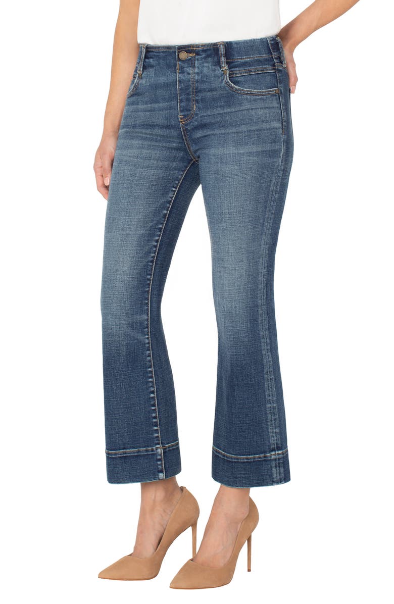 Liverpool Los Angeles Gia Glider Pull-On Crop Flare Jeans, Alternate, color, Amana