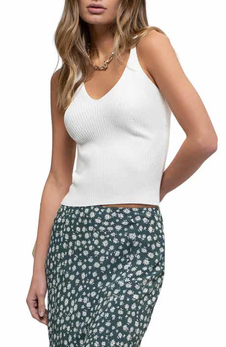 Blu Pepper V-Neck Ribbed Crop Tank