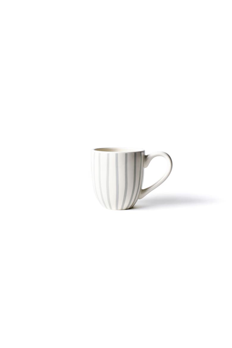 Stone Skinny Stripe Happy Everything! Mug, Alternate, color, Grey