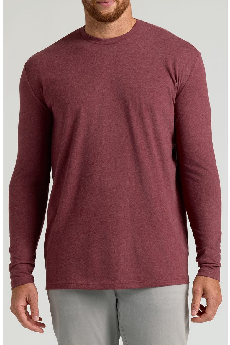 TALL CLASSIC LONG SLEEVE TEE, Main, color, DARK HEATHER CLOVEWOOD