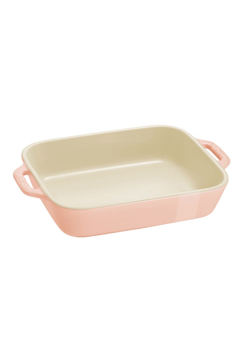 2-Piece Ceramic Rectangular Baking Dishes, Alternate, color, PINK