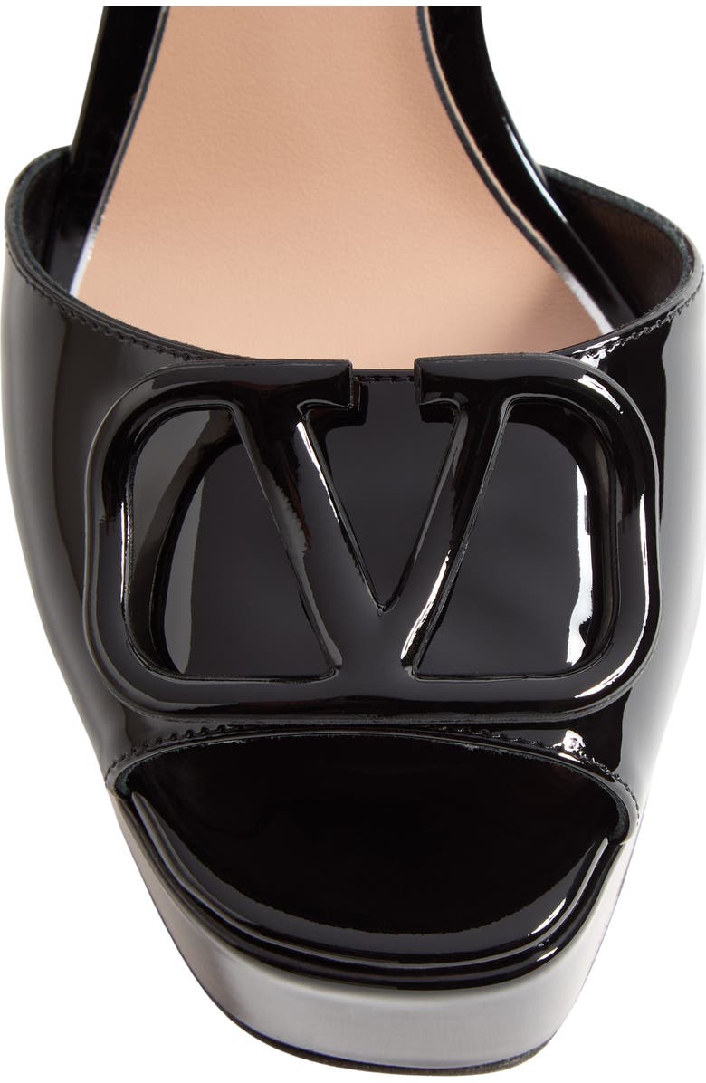 Valentino Garavani VLOGO Signature Platform Sandal, Alternate, color, Black