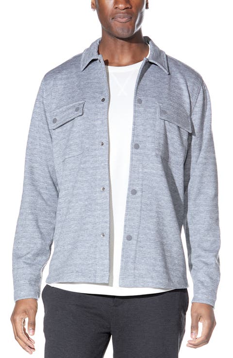 Relaxed Fit Knit Shirt Jacket
