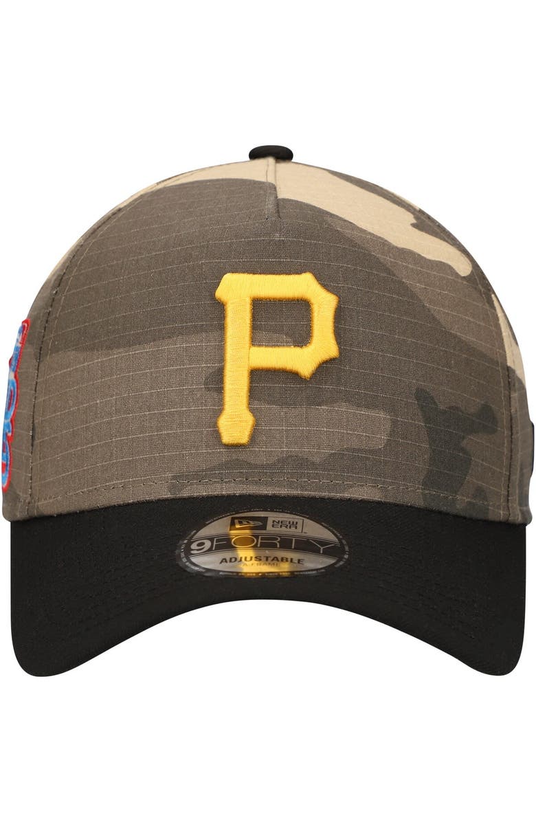New Era Men's New Era Pittsburgh Pirates Camo Crown A-Frame 9FORTY Adjustable Hat, Alternate, color, Camo