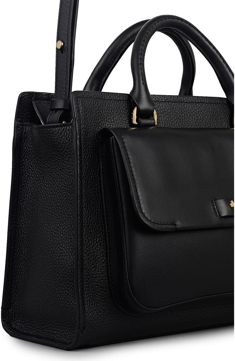 Radley Talbot Way Medium Zip Top Leather Satchel, Alternate, color, Black