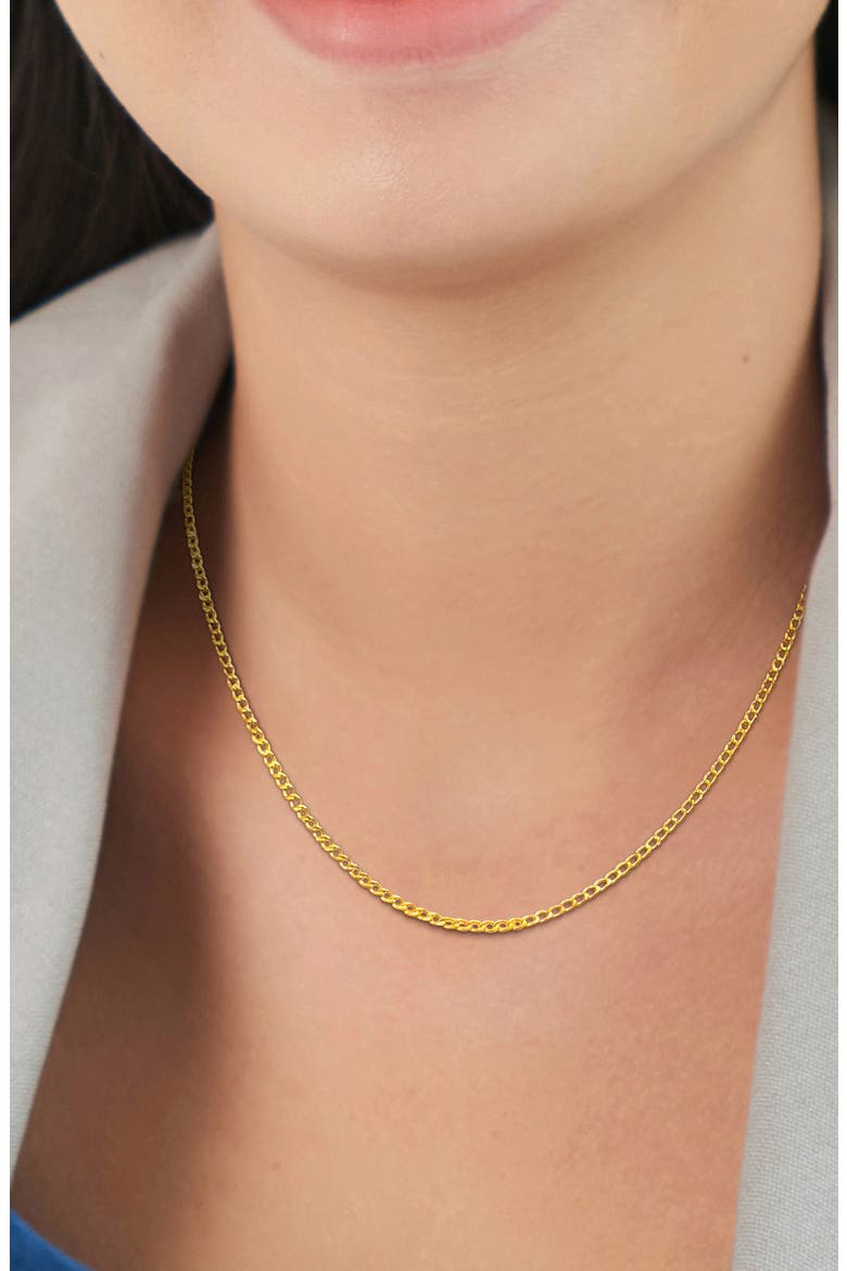 Curb Chain Necklace, Alternate, color, GOLD
