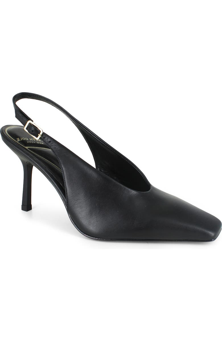 Kenneth Cole Aerial Slingback Pump, Main, color, Black Leather