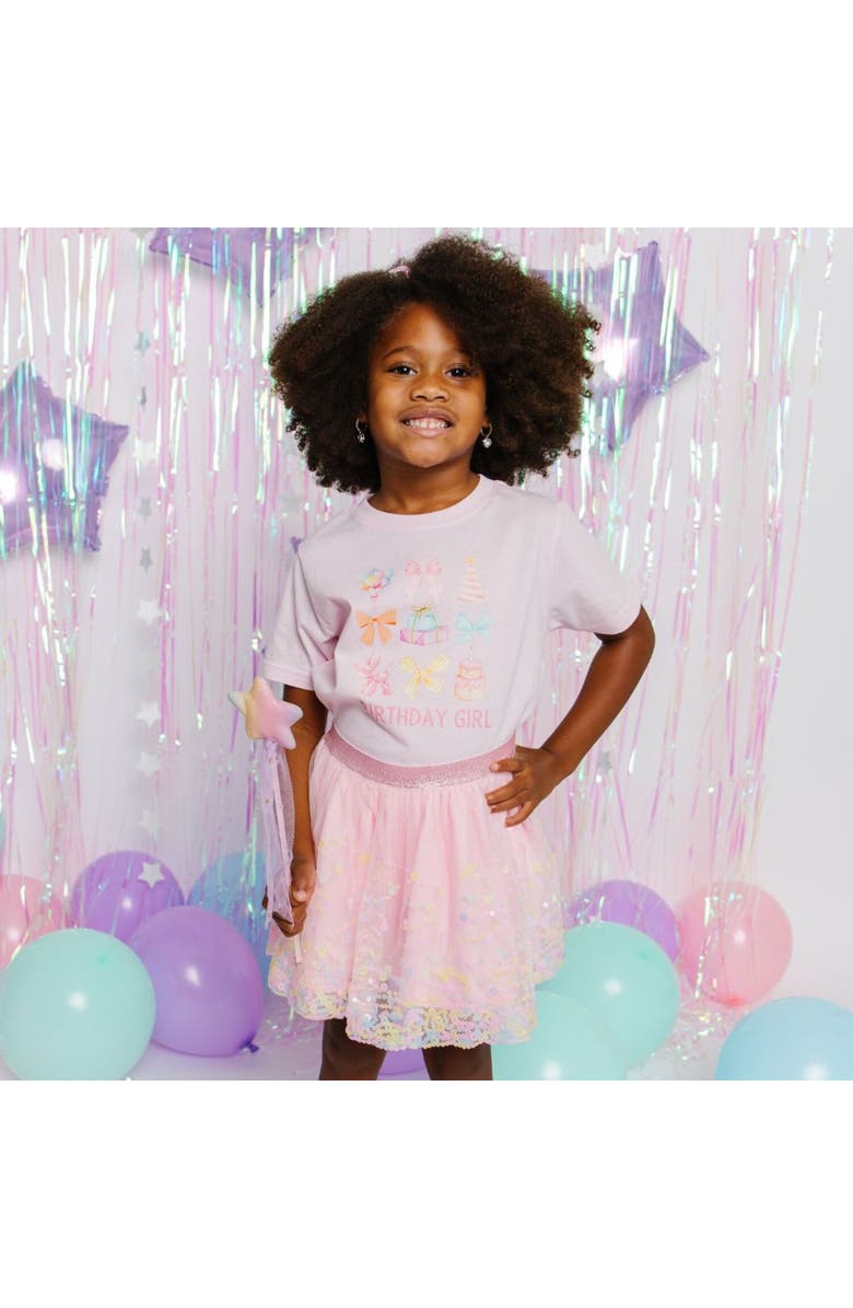 Sweet Wink Birthday Girl Cutie Short Sleeve T-Shirt, Alternate, color, Ballet Pink