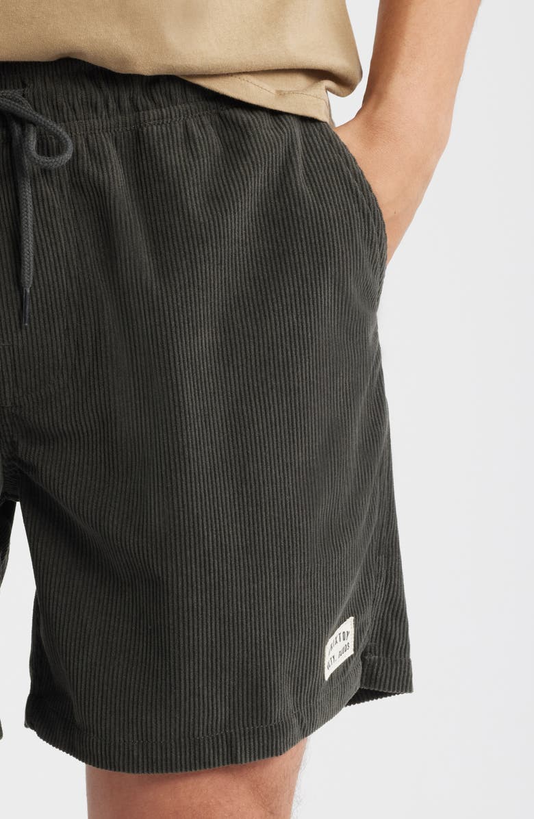 Brixton Everyday Corduroy Shorts, Alternate, color, Washed Black