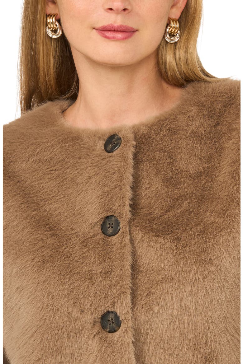 Faux Fur Jacket, Alternate, color, SAVANNAH TAN