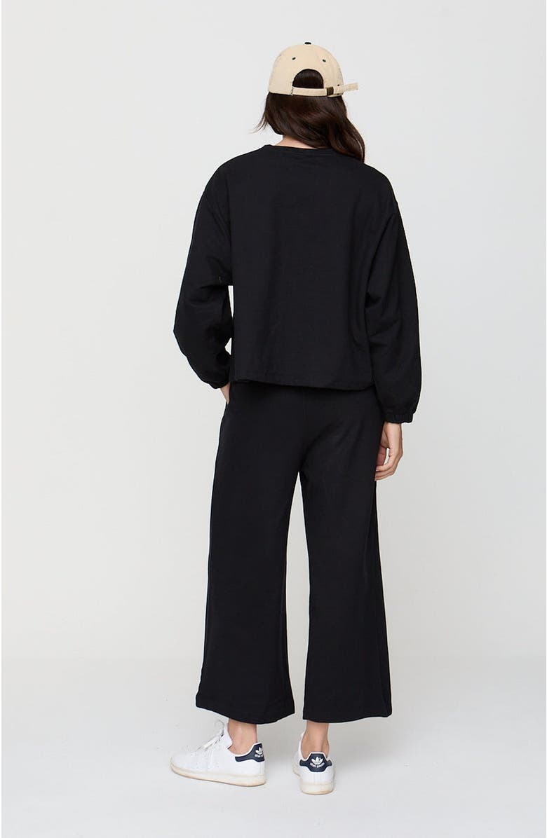 Turtledove London Organic Cotton Ivy Sweatshirt, Alternate, color, Black