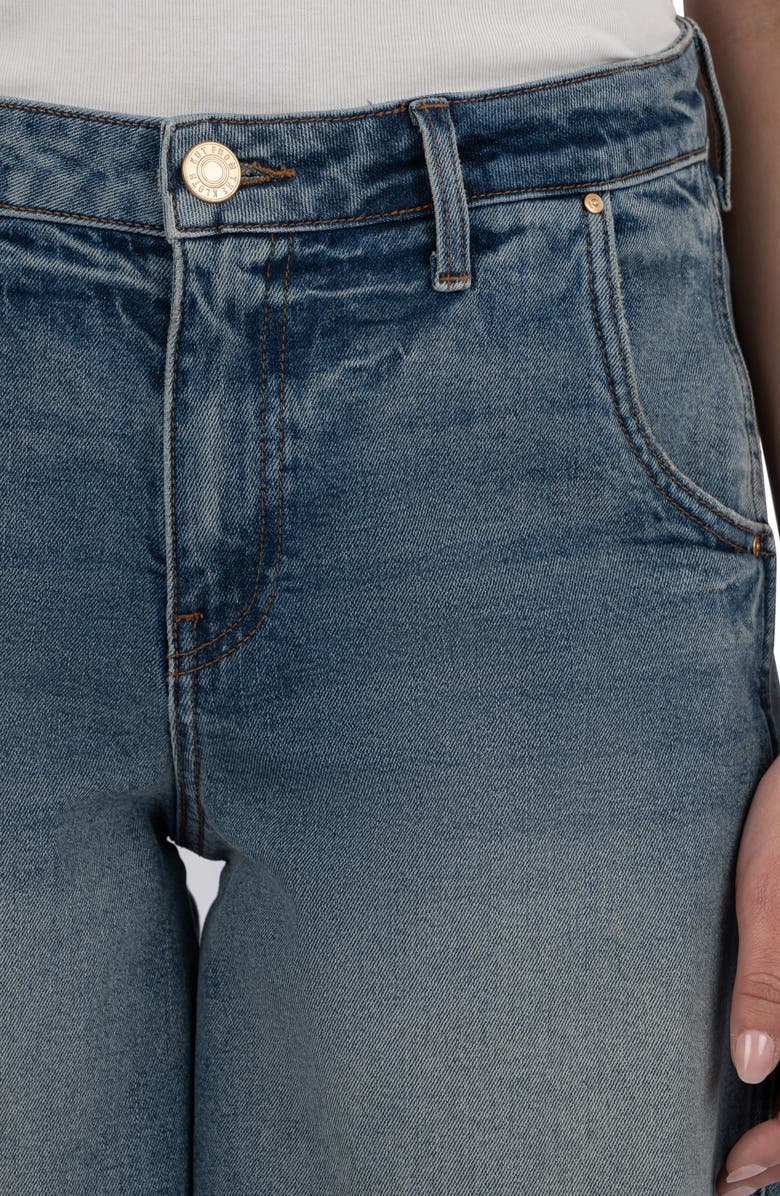 KUT from the Kloth Hailey Raw Hem Mid Rise Denim Bermuda Shorts, Alternate, color, Intensity