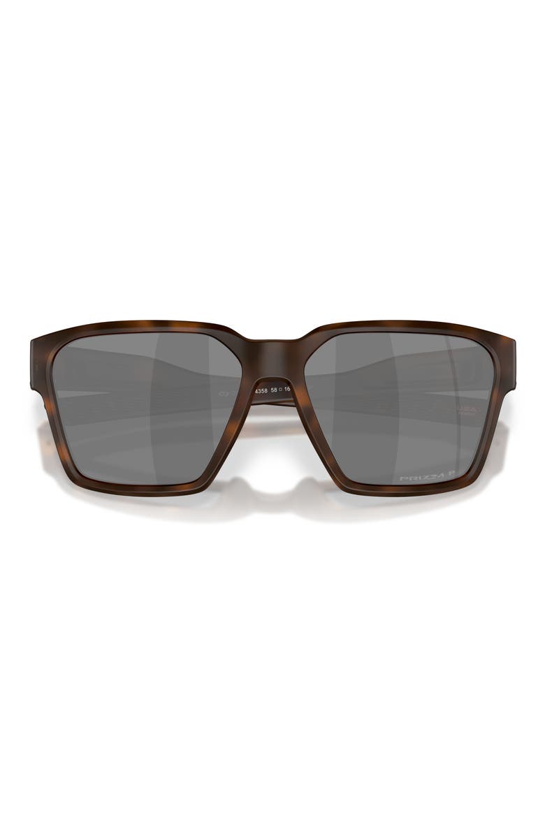 Briza 58mm Prizm™ Polarized Square Sunglass, Alternate, color, MATTE TORTOISE / PRIZM BLACK