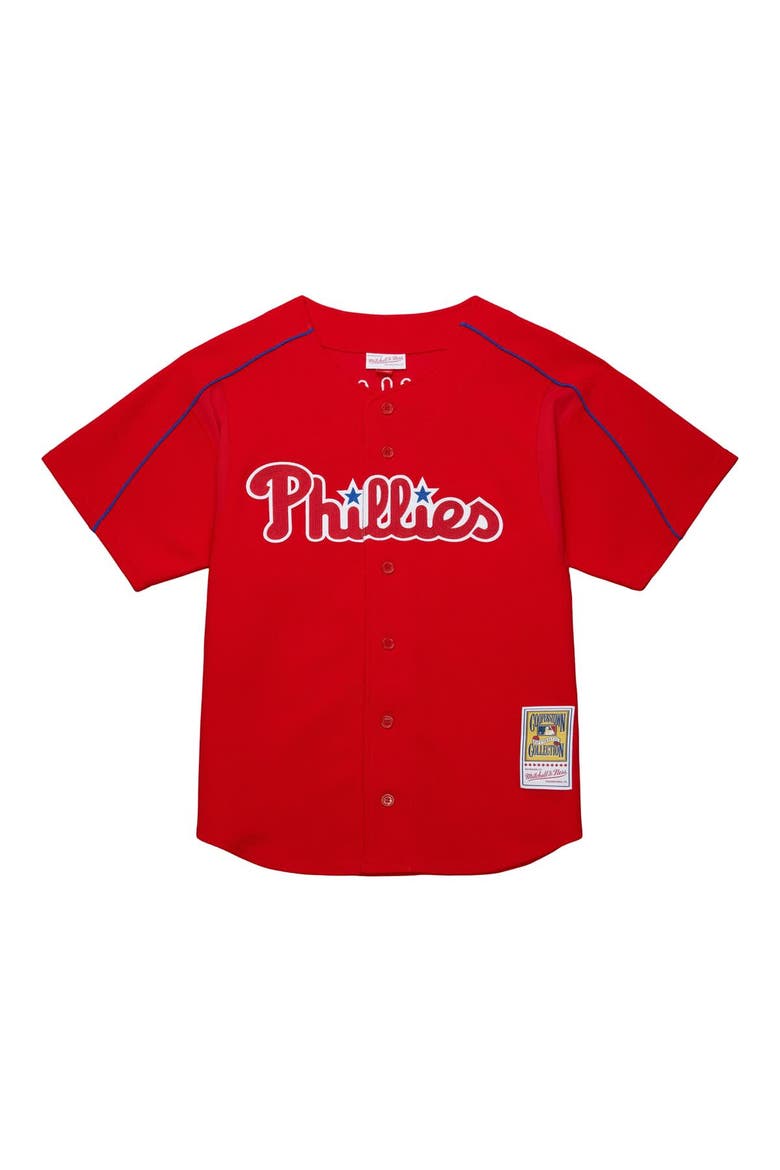 Men's Mitchell & Ness Ryan Howard Red Philadelphia Phillies Cooperstown Collection Batting Practice Jersey, Alternate, color, Red