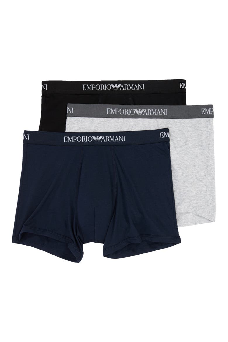 Assorted 3-Pack Cotton Boxer Briefs, Main, color, SEA BLUE