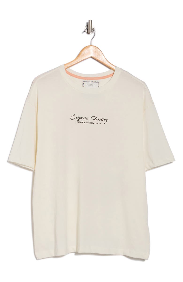 Cactus Man Enigmatic Destiny Graphic T-Shirt, Alternate, color, Off White