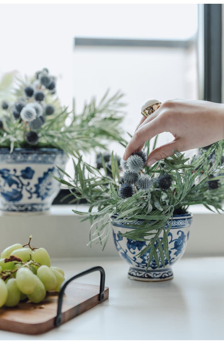 CocoBella Elowen Thistle Toile Bowl Arrangement, Alternate, color, Green