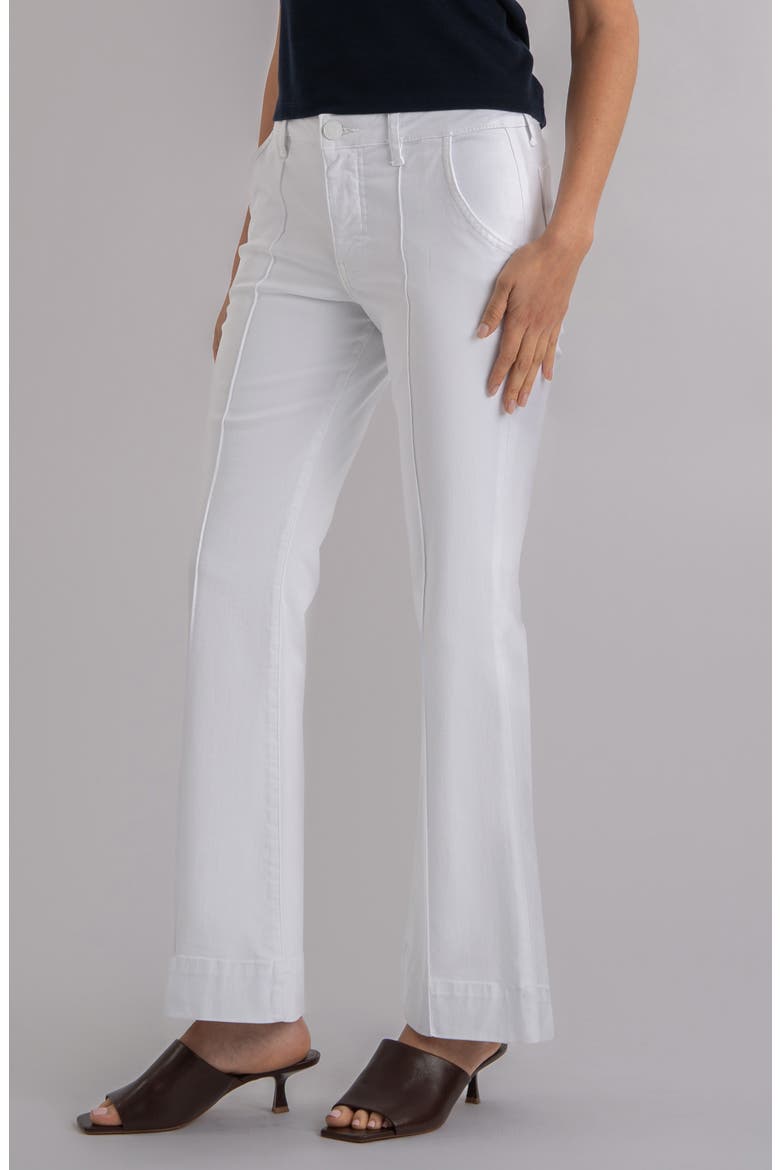 Stella High Waist Flare Pants, Alternate, color, OPTIC WHITE