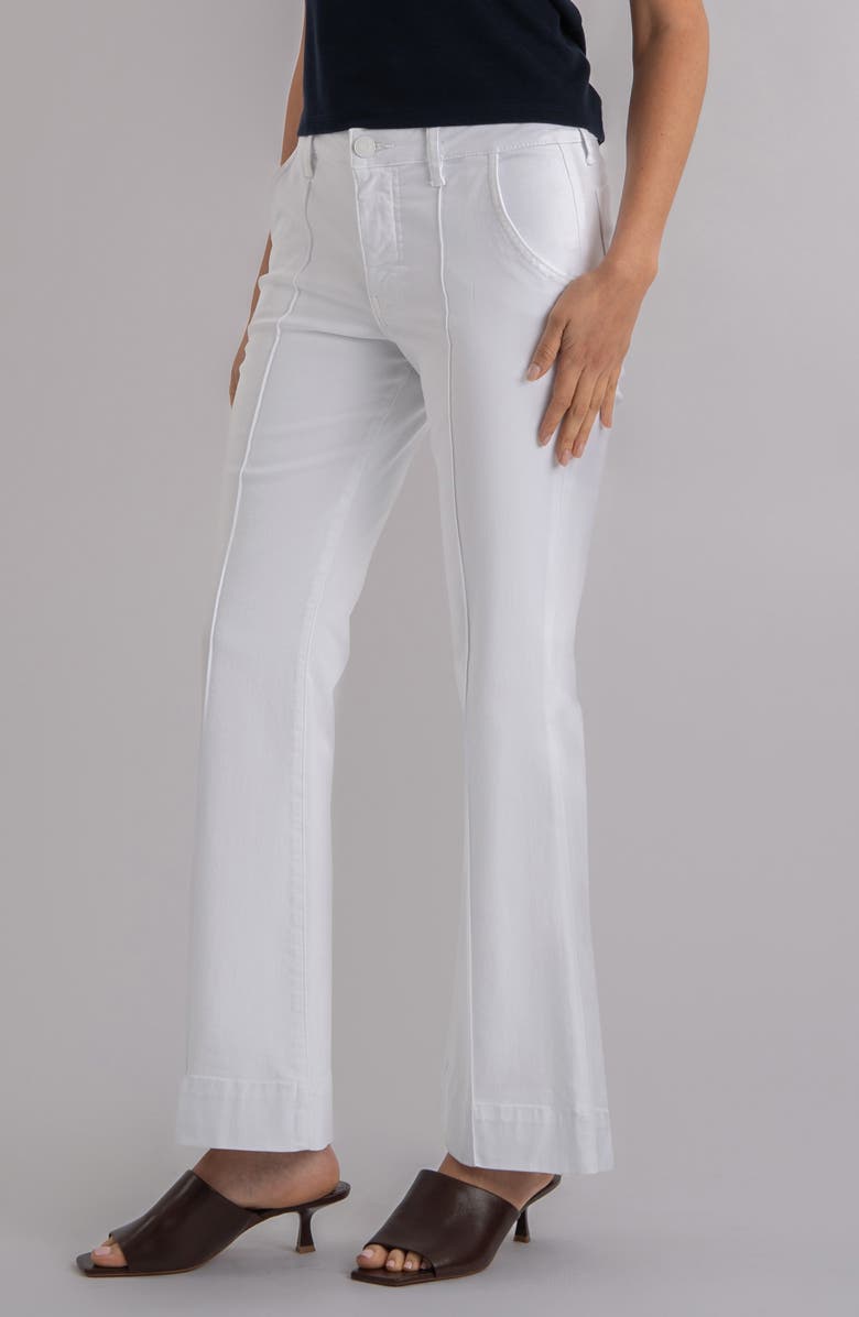 KUT from the Kloth Stella High Waist Flare Pants, Alternate, color, Optic White