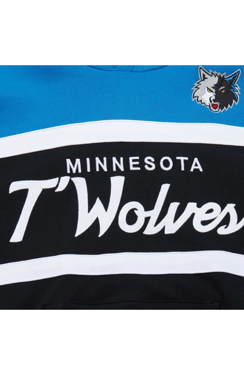 Mitchell & Ness Men's Mitchell & Ness Black/Blue Minnesota Timberwolves Head Coach Pullover Hoodie, Alternate, color,