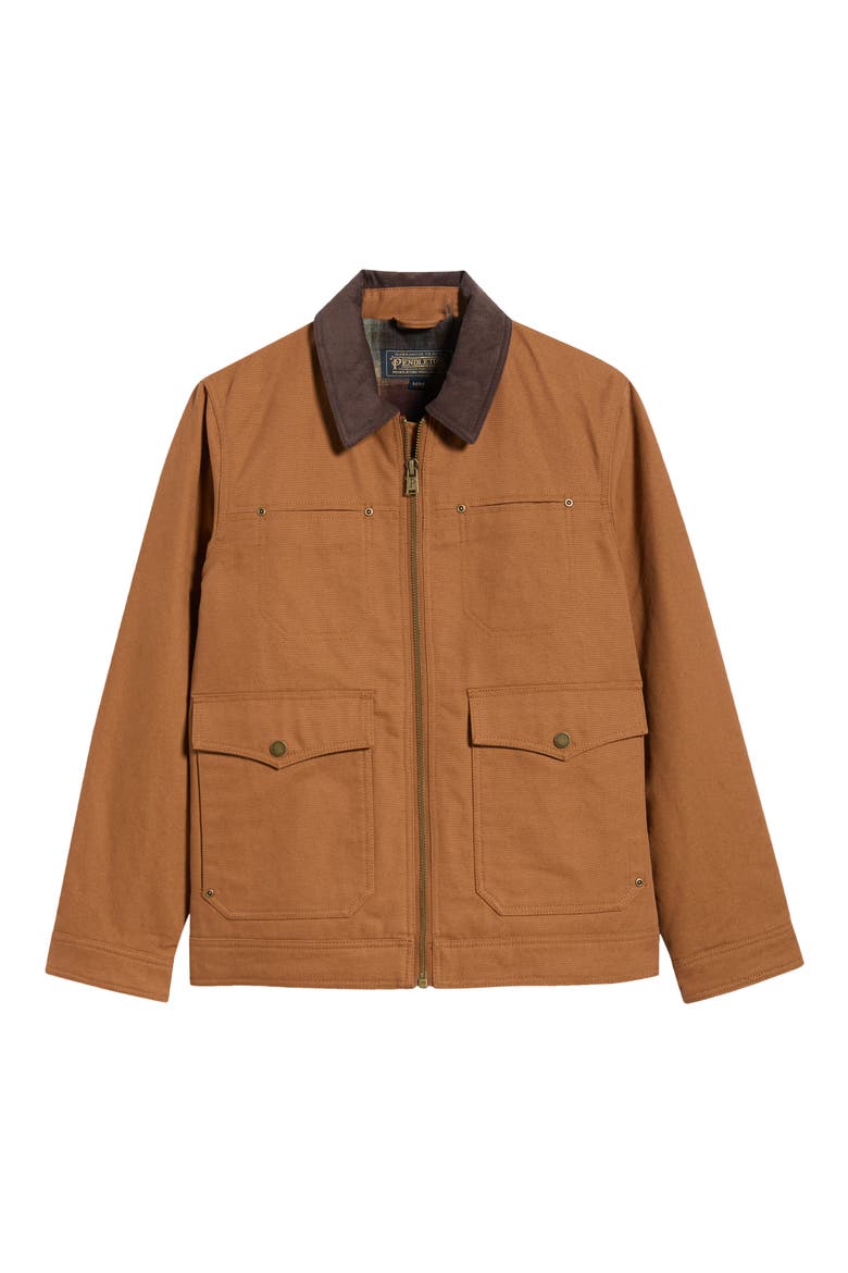 Carson City Cotton Canvas Ranch Jacket, Alternate, color, WHISKY
