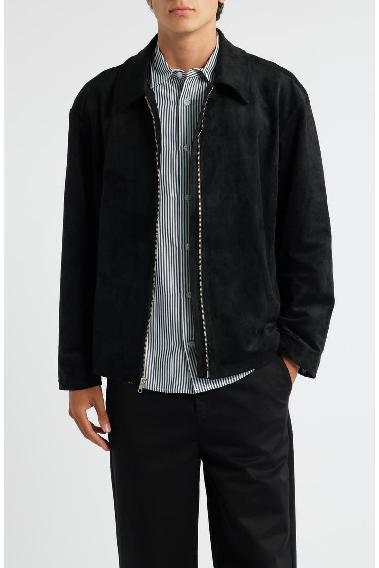 University Faux Suede Jacket (Men) | Nordstrom