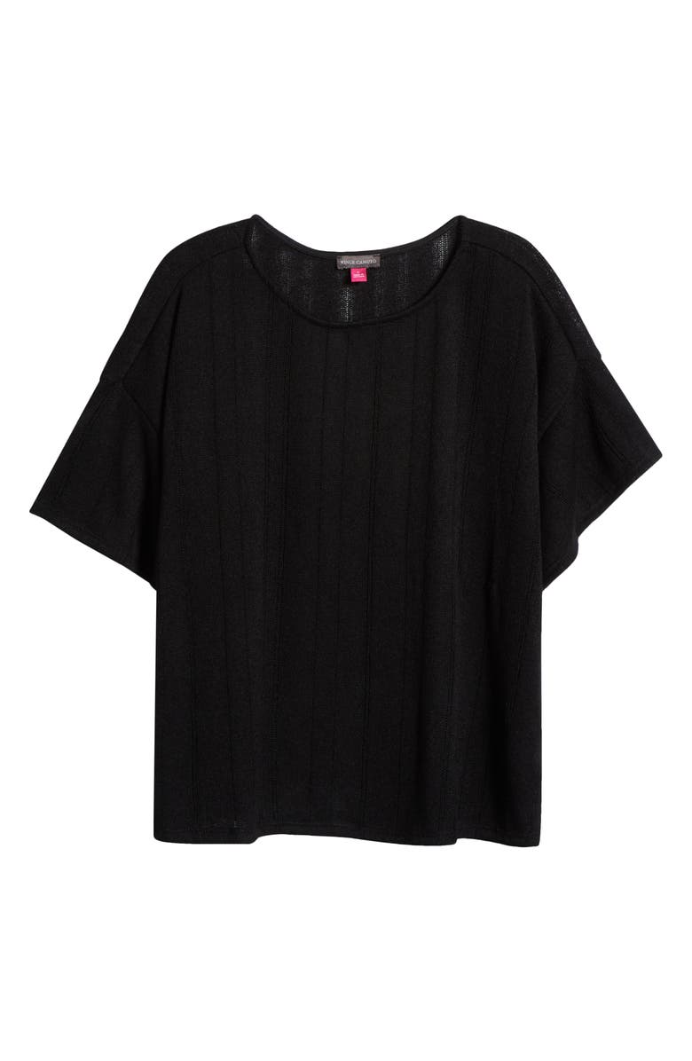 Vince Camuto Oversize Knit Top, Alternate, color, Rich Black