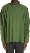 Homme Plissé Issey Miyake Edge Water Repellent Pleated Coat