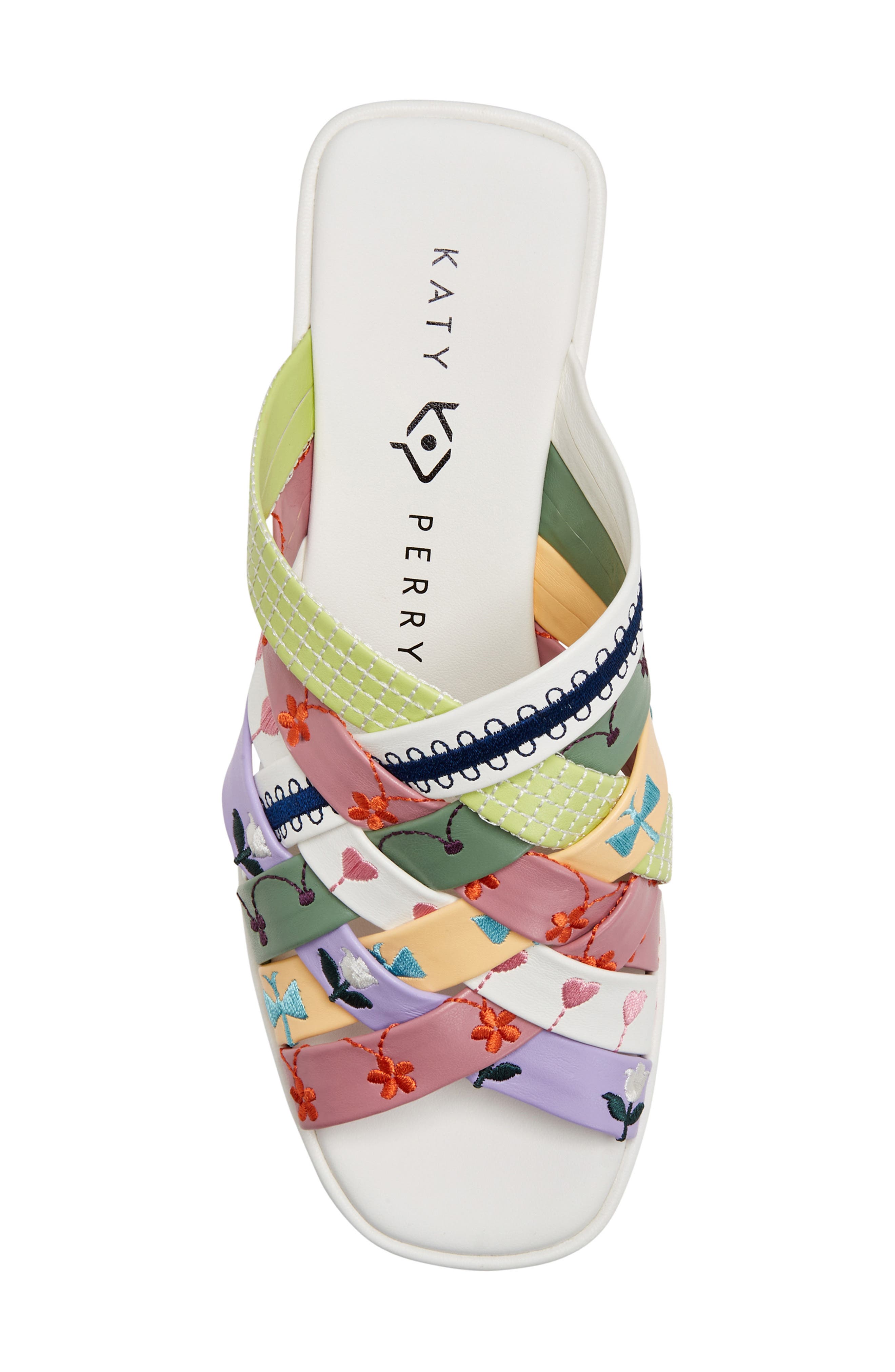 The Busy Bee Crisscross Platform Sandal, Alternate, color, EMBROIDERY MULTI